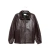 Magda Butrym Burgundy Leather Oversize Jacket In Burgundy