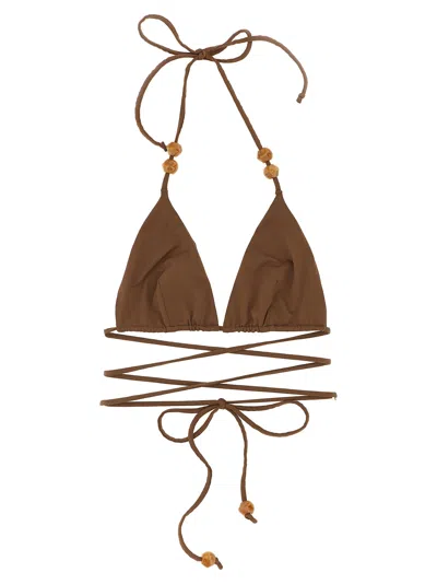 Magda Butrym 're 26' Bikini Top In Brown