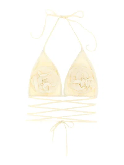 Magda Butrym Re22 Bikini Top Halter Triangle Design In Brown