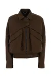 Magda Butrym Suede Jacket In Brown