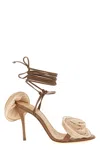 Magda Butrym Wrap Around Double Flower Sandals Nude