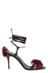 Magda Butrym Double Flower Sandals In Brown