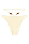 Magda Butrym Re26 Bikini Briefs Strappy Beaded High Cut In Neutral