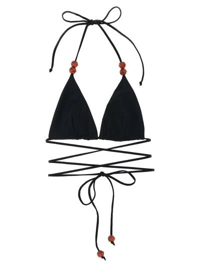 Magda Butrym 're26' Bikini Top In Black