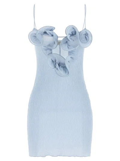 Magda Butrym Embellished Textured Lyocell-blend Mini Dress In Multi