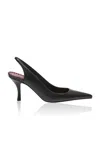 Magda Butrym Re26 Low Slingbacks Black Leather