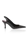 Magda Butrym Re26 Low Slingbacks Black Leather With Studs In Black