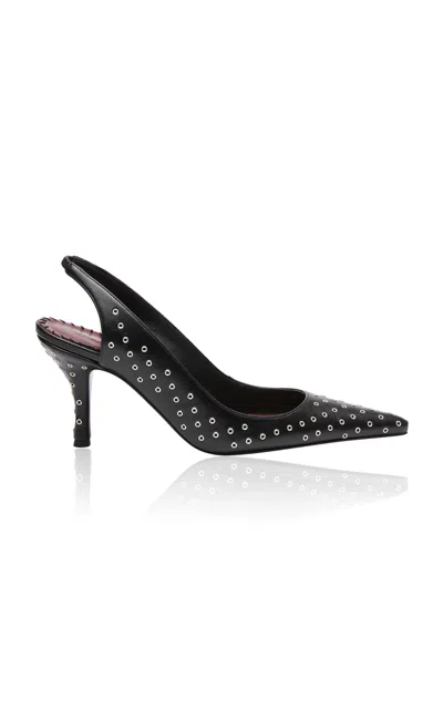 Magda Butrym Re26 Low Slingbacks Black Leather With Studs