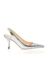 Magda Butrym Re26 Low Slingbacks Silver Snake Leather