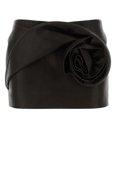 Magda Butrym Re26leather24skirtdarkbrown In Brown