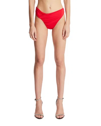 Magda Butrym Red Asymmetric Bikini Bottom