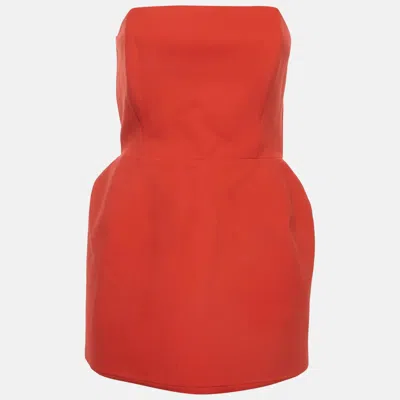 Pre-owned Magda Butrym Red Jersey Structured Mini Dress S