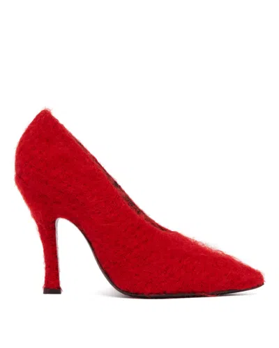 Magda Butrym Red Sculptural Frame Pumps