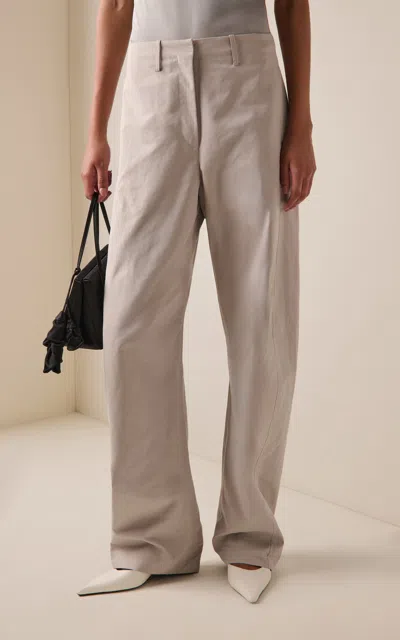 Magda Butrym Relaxed Straight-leg Pants In Neutral