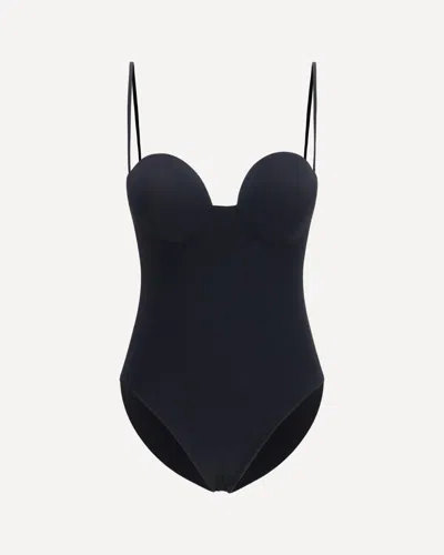 Magda Butrym Retro Bustier One-piece Swimsuit In Black