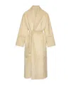 Magda Butrym Reversible Shearling Wrap Coat In Cream In Neutral