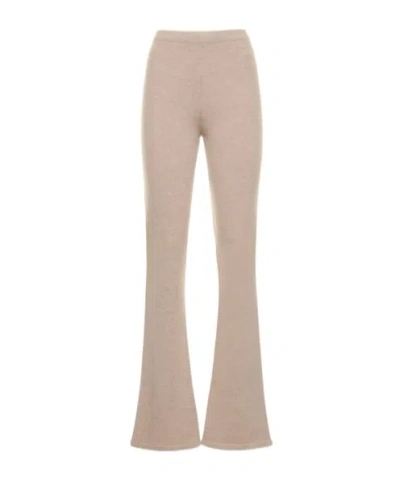 Magda Butrym Rib Knitted Casual Pants In Neutral