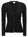 Magda Butrym Ribbed Cotton Cardigan With Macramé Detail