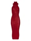 Magda Butrym Ribbed Halter-neck Midi Dress In Red