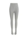 Magda Butrym Ribbed Leggings In Gray