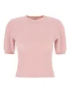 Magda Butrym Stretch Cashmere Crew Neck Sweater In Pink