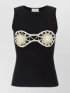 Magda Butrym Embellished Jersey Tank Top In Black