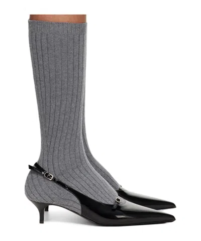 Magda Butrym Ribbed Stockings And Boots In Multi