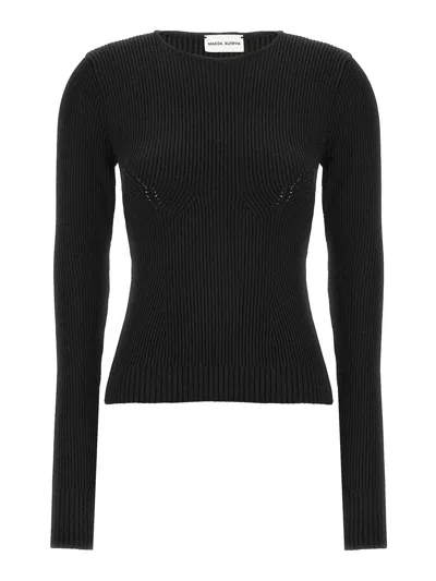 MAGDA BUTRYM SUÉTER CUELLO REDONDO - NEGRO