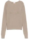 Magda Butrym Ribbed Sweater In Neutrals