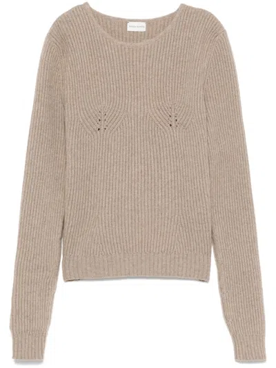 Magda Butrym Ribbed Sweater In Neutrals