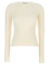 Magda Butrym Ribbed Viscose Blend Sweater In Neutral