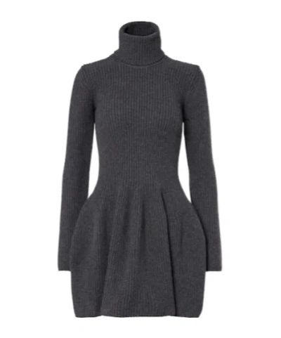 Magda Butrym Ribbed-knit Cashmere Minidress In Multi
