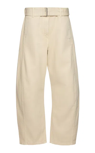 Magda Butrym Rigid Wide-leg Beige Jeans In Gray