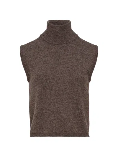 Magda Butrym Roll-neck Sleeveless Top In Gray