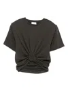 Magda Butrym Rose-accent Short-sleeve T-shirt In Gray