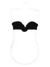 Magda Butrym Top Bikini In Nylon Stretch Nero  Donna In Black