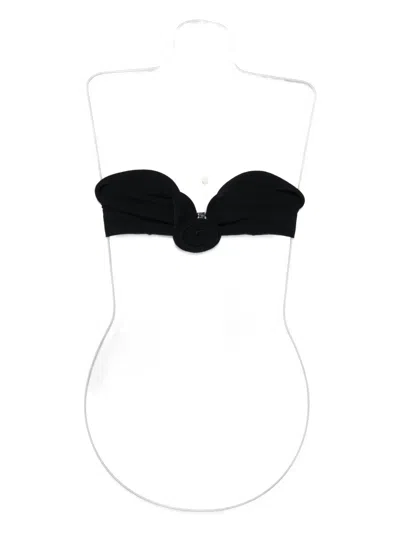MAGDA BUTRYM ROSE-APPLIQUÉ BIKINI TOP