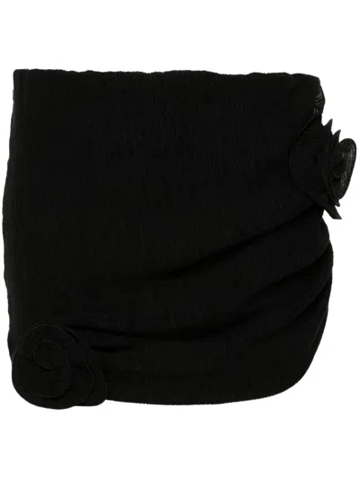 Magda Butrym Black Rose Miniskirt