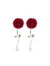 Magda Butrym Pearl And Rose Earrings In Silver
