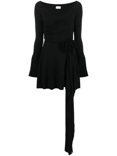 Magda Butrym Strapless Jersey Mini Dress In Black