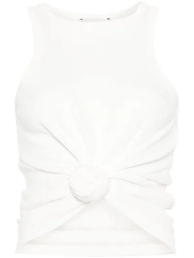 MAGDA BUTRYM ROSE-APPLIQUÉ TANK TOP