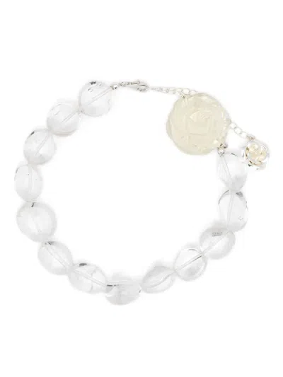Magda Butrym Rose-charm Necklace In White