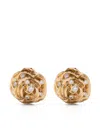 Magda Butrym Three-dimensional Flower Earrings In Gold
