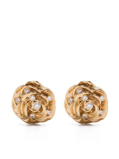 MAGDA BUTRYM ROSE CLIP-ON EARRINGS