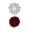 Magda Butrym Rose Crystal-embellished Earrings In Metallic