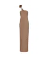 Magda Butrym Rose Decal Dress In Brown