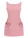 Magda Butrym Boat Neck Floral Applique Dress