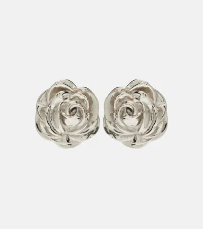 Magda Butrym Rose Earrings In Silver