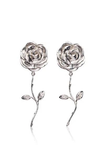 Magda Butrym Rose Earrings In Brown