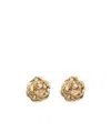 Magda Butrym Gold-plated Rose Earrings With Crystals In Neutral